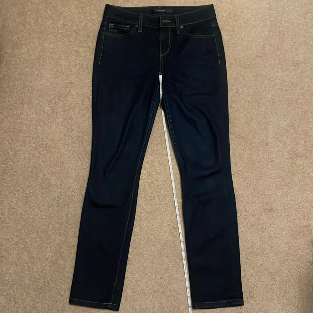 Joe’s Alyssa Jeans; Size: W 25; denim dark wash; slight sheen; straight leg 26”